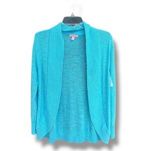 Sweater Cardigan Designer By Lilly Pulitzer In Blue, Size: Small